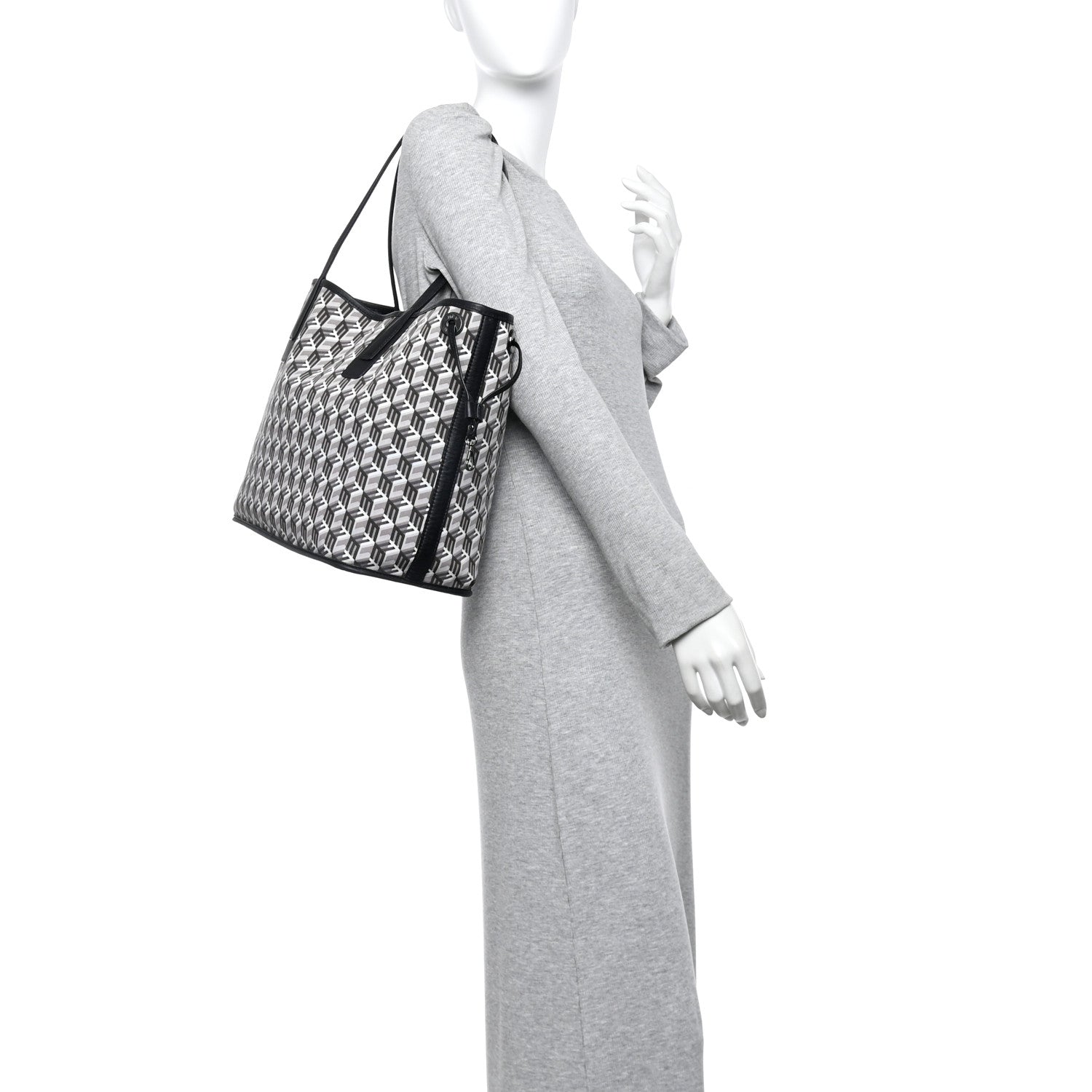 MCM Visetos Medium Liz Reversible Shopper Tote Black 2 of 17