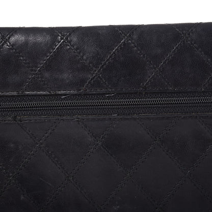 Chanel Lambskin Diamond Stitched Envelope Long Flap Wallet Black 10 of 13