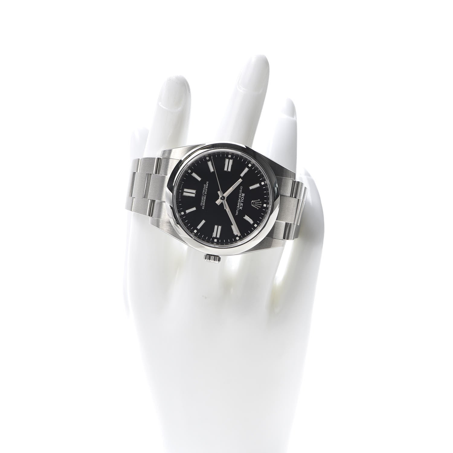 Rolex Stainless Steel 41mm Oyster Perpetual Watch Bright Black 124300 2 of 7