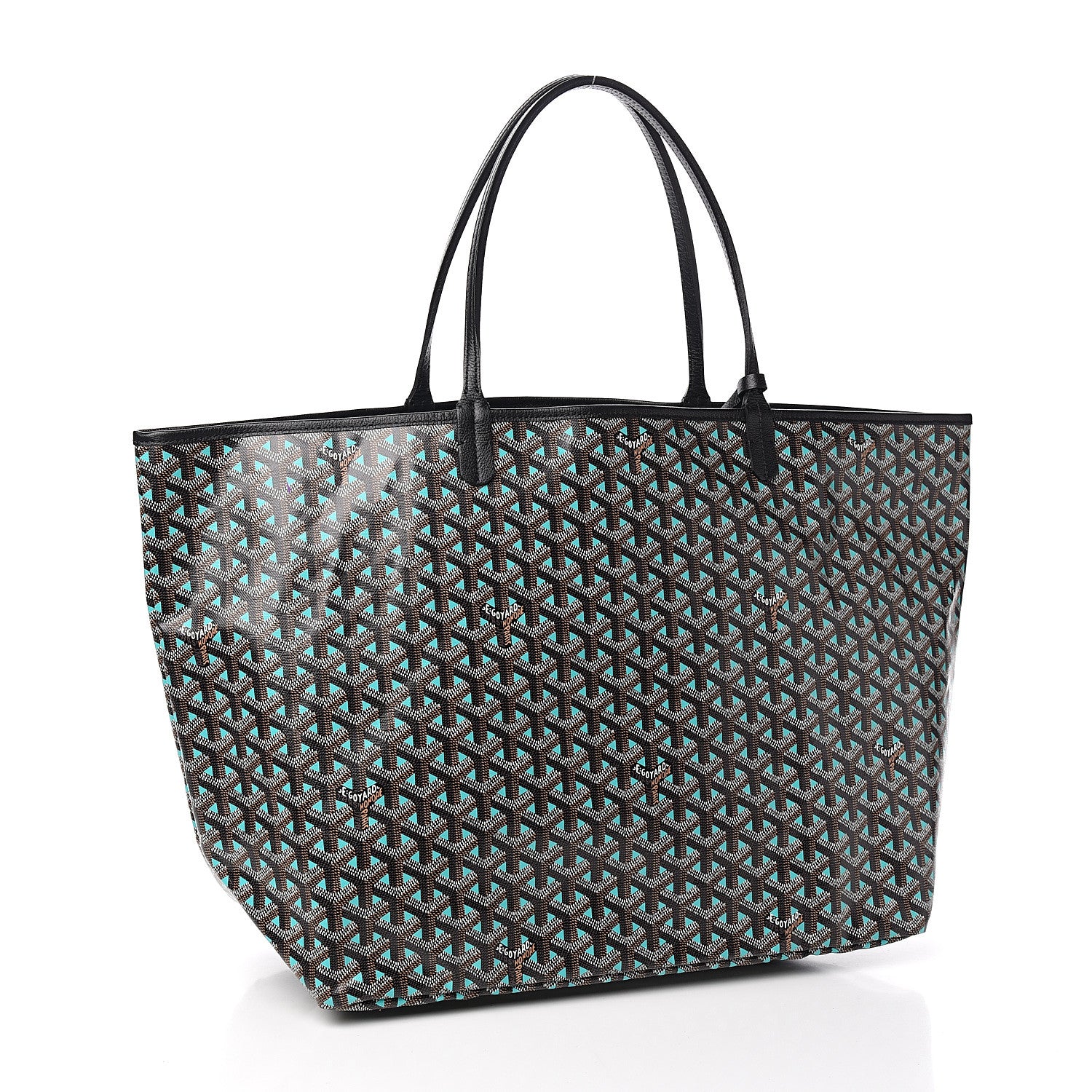 Goyard Goyardine Saint Louis Claire Voie GM Black Blue 3 of 11