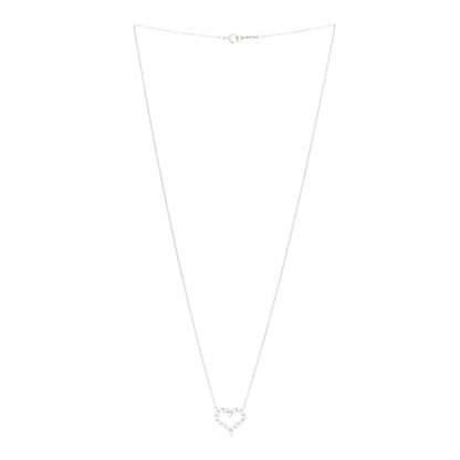 Tiffany Platinum Diamond Small Heart Pendant Necklace 3 of 6