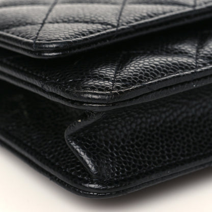 Chanel Caviar Quilted Wallet On Chain WOC Black 9 of 10