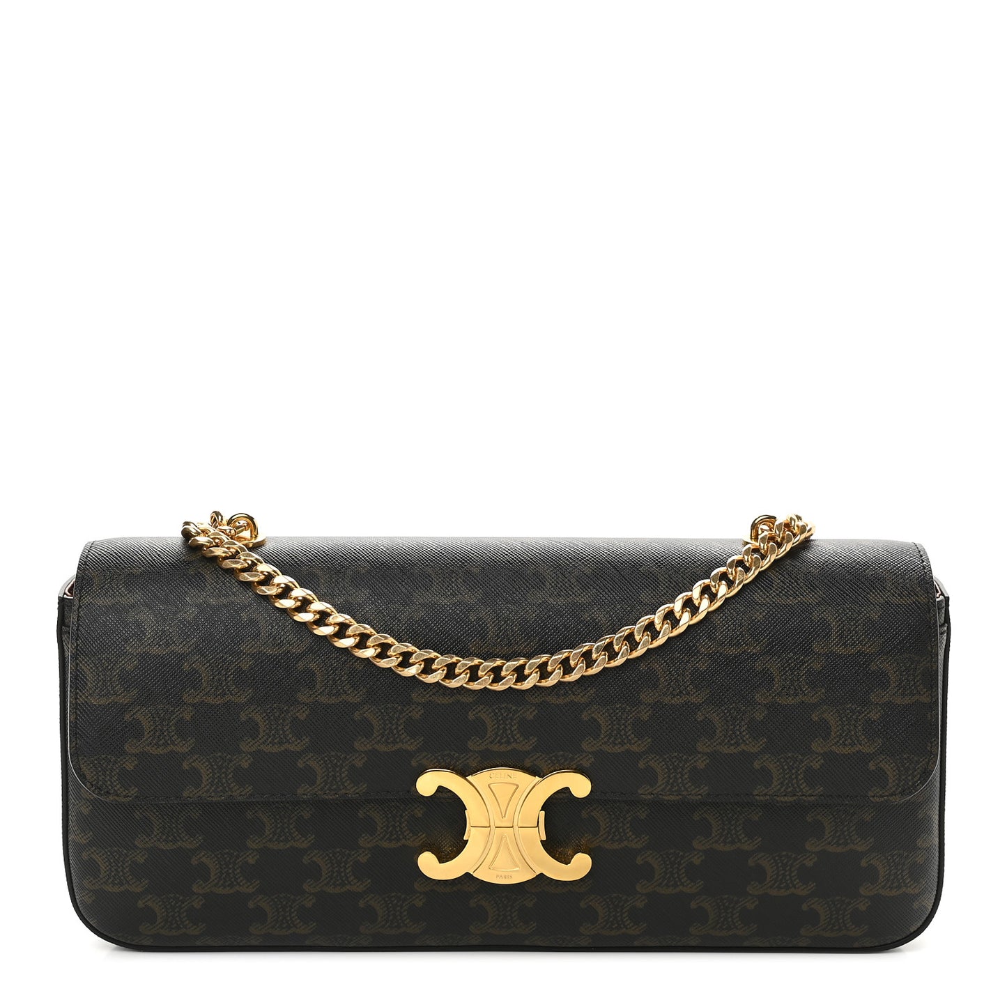 Triomphe Canvas Chain Bag Tan