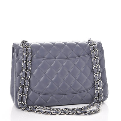 Chanel Lambskin Quilted Jumbo Double Flap Light Purple 4 of 15