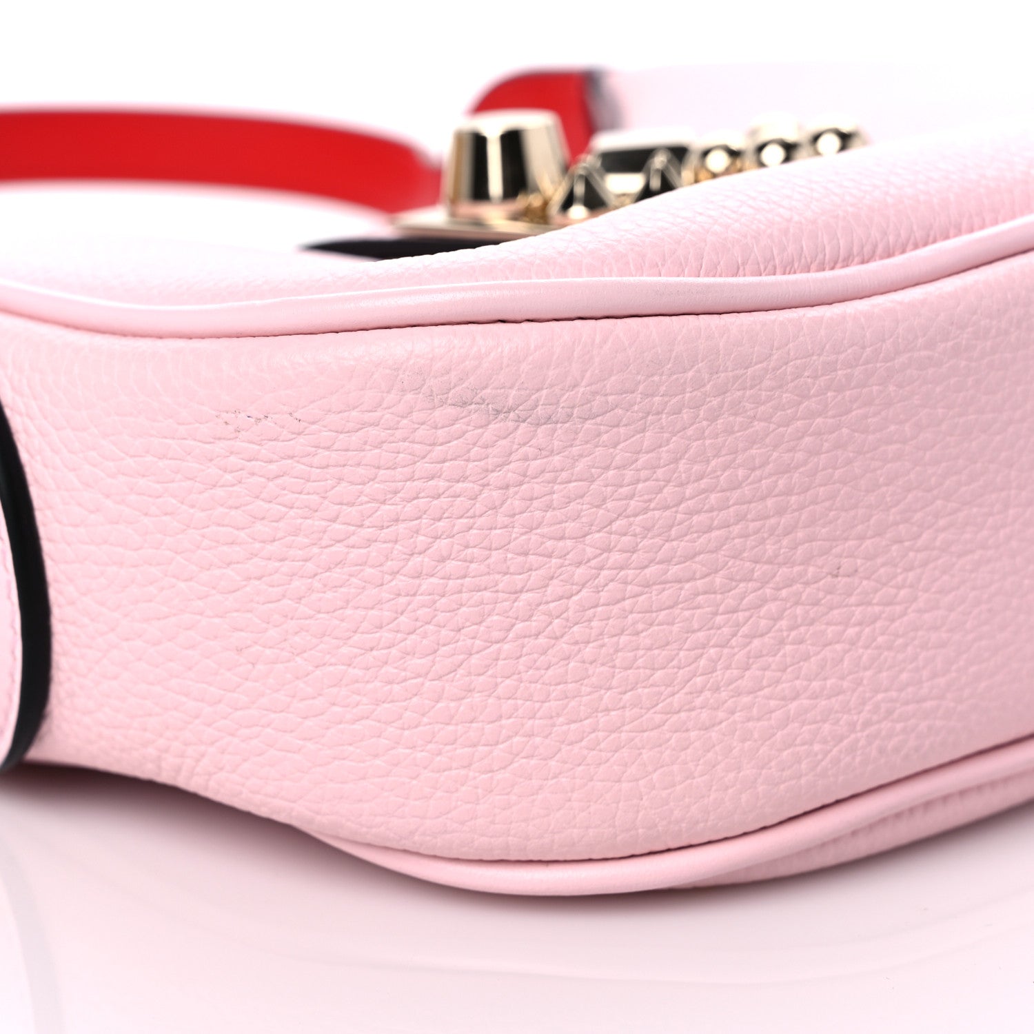 Christian Louboutin Calfskin Mini Carasky Shoulder Bag Pink 7 of 9