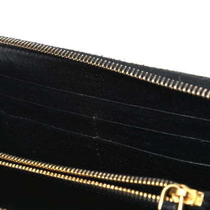 Prada Nappa Gaufre Zip Around Wallet Black 5 of 10