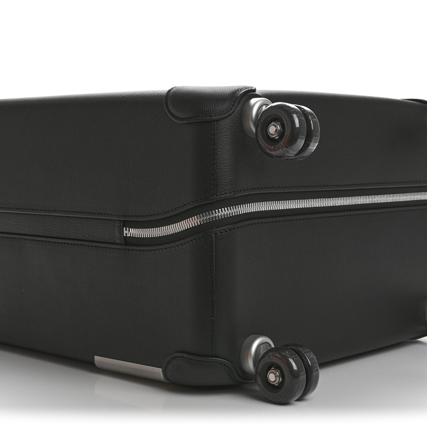 H Plume Canvas Taurillon Regate La Danse Des Chevaux R.M.S. Trolley Case Luggage Gris Fonce Ecru Black