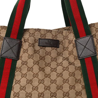 Gucci GG Monogram Medium Web Handle Vertical Tote Dark Brown 15 of 15