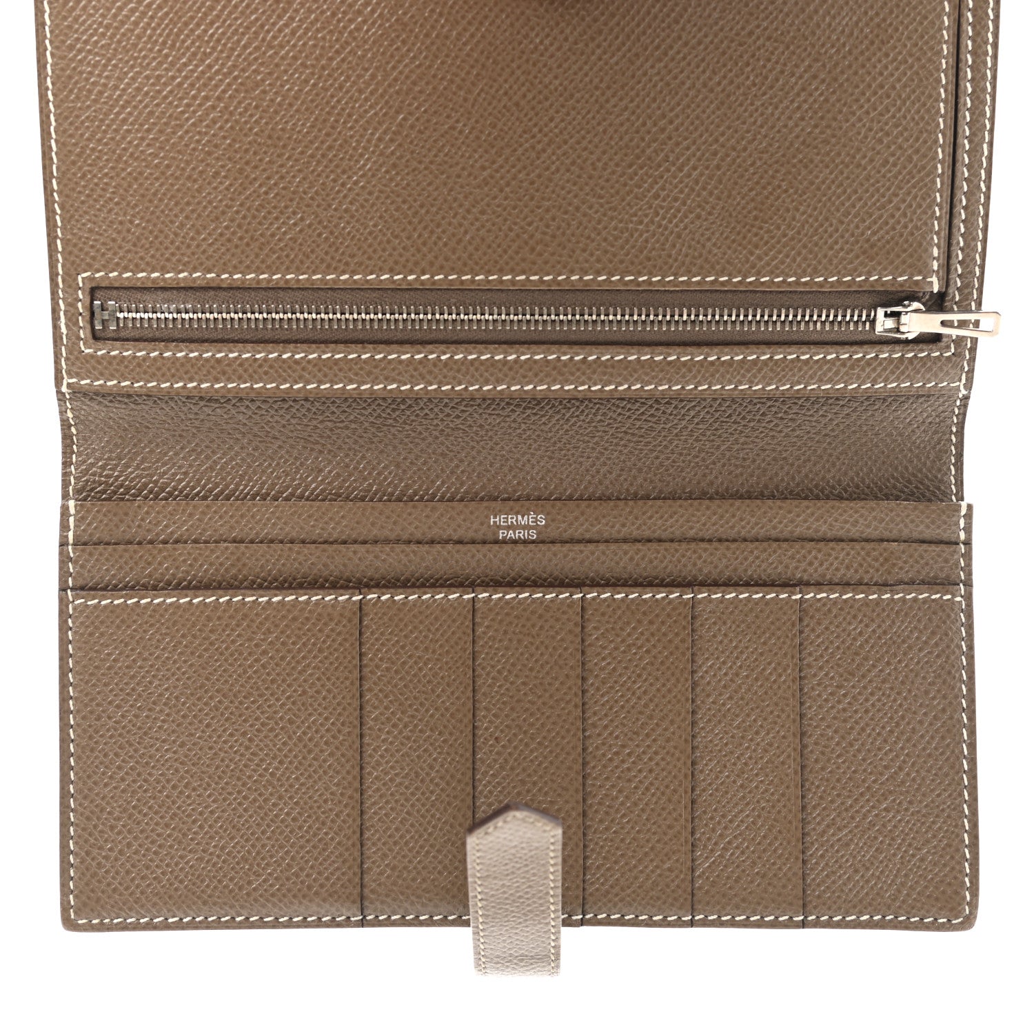 Hermes Epsom Bearn Gusset Wallet Etoupe 5 of 8