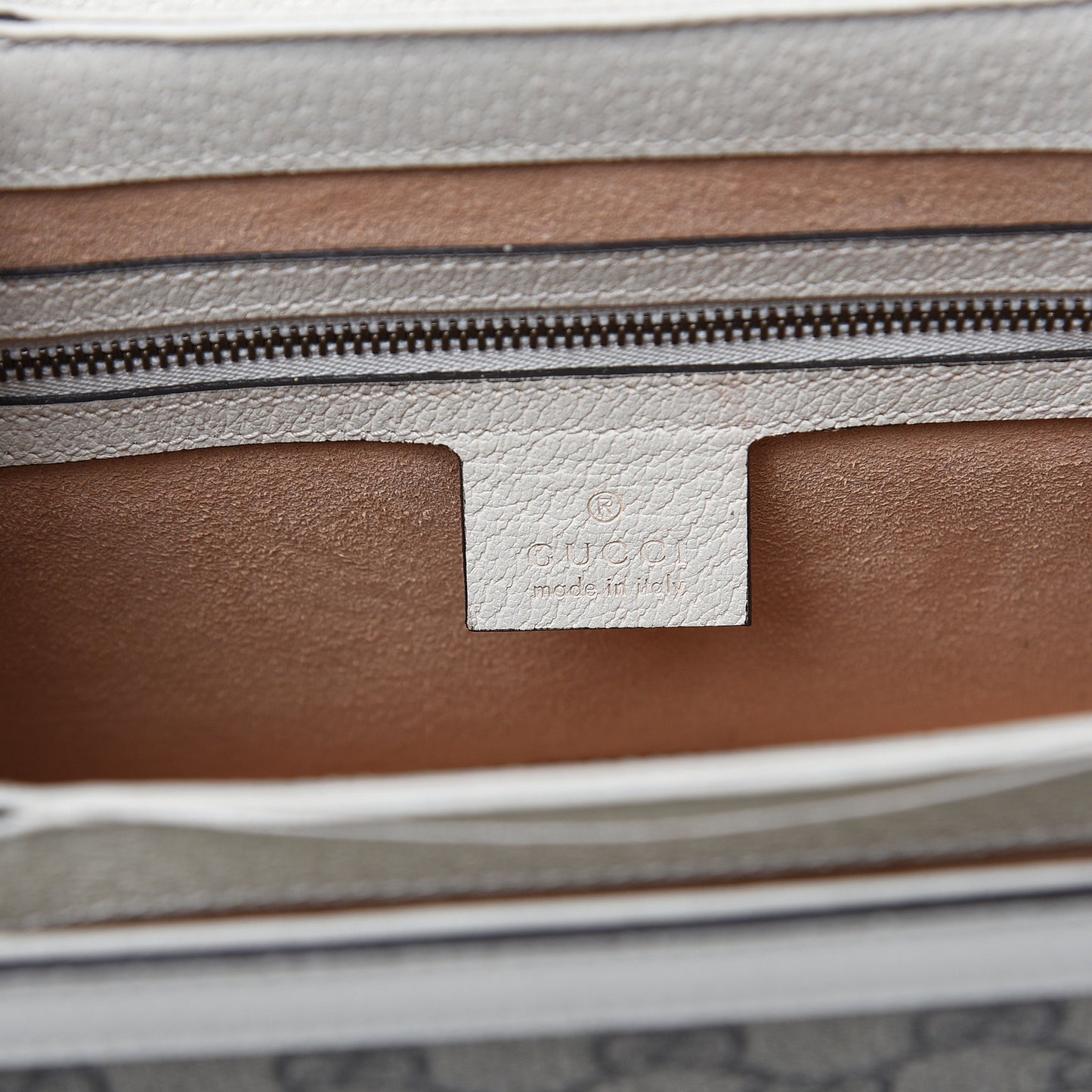 GG Supreme Monogram Small Queen Margaret Top Handle Bag White