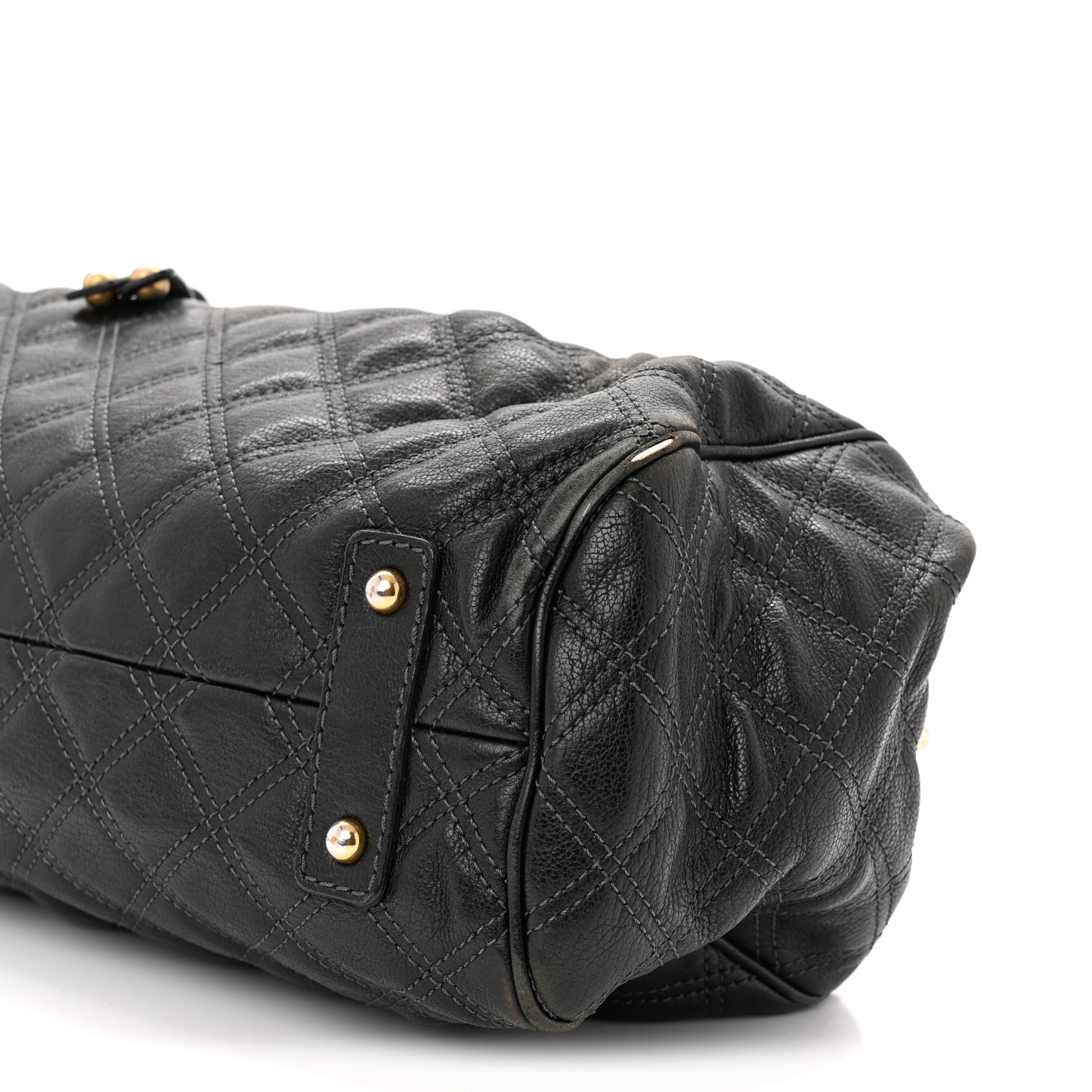 Calfskin Quilted Stam Black