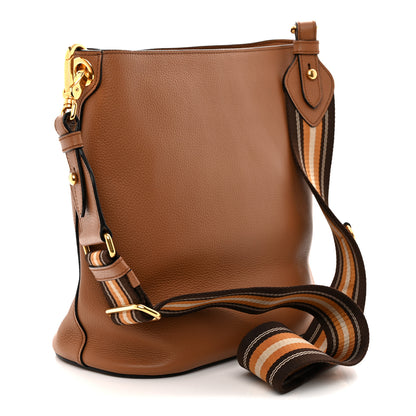 Prada Vitello Phenix Logo Hobo Caramel 3 of 9