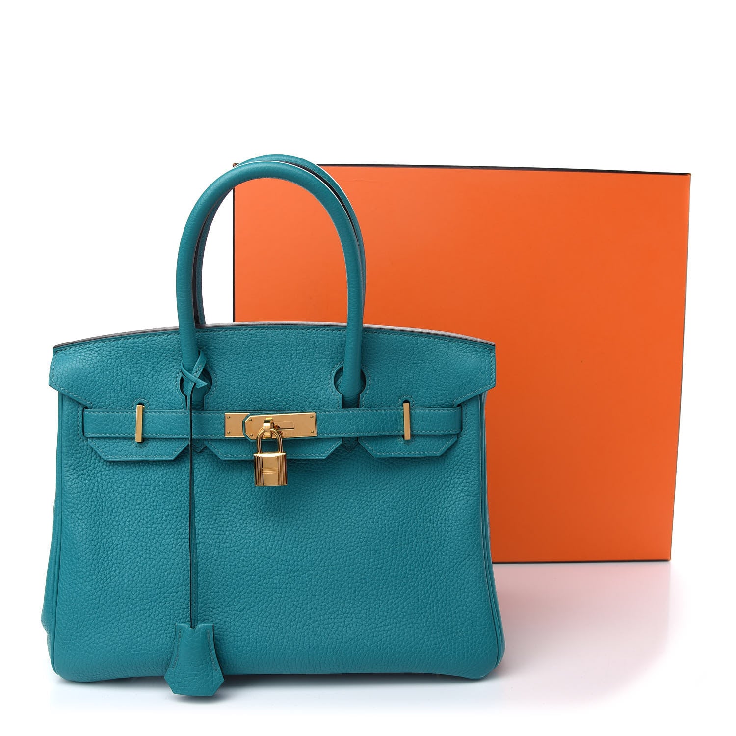 Hermes Togo Birkin 30 Turquoise 16 of 16