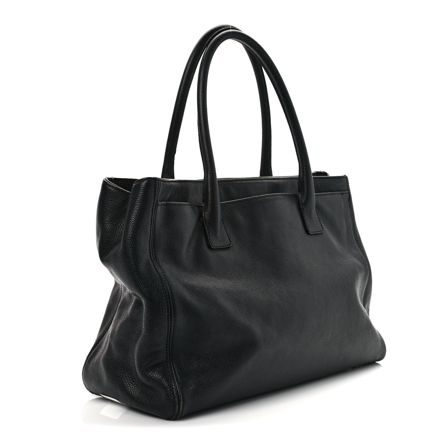 Chanel Calfskin Cerf Executive Shopper Tote Black 3 of 12