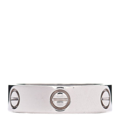 Cartier 18K White Gold 5.5mm LOVE Ring 56 7.5 1 of 4