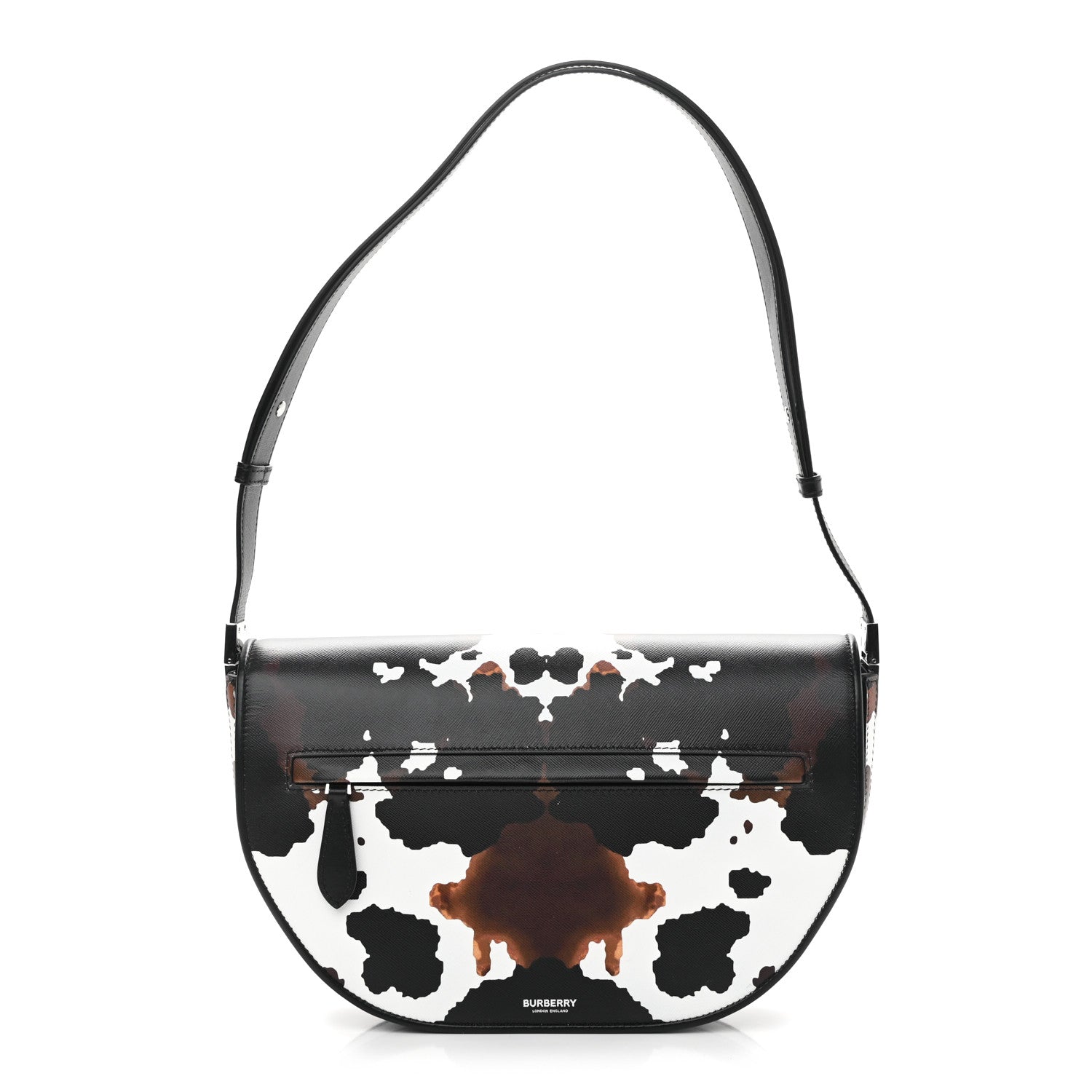 Burberry Calfskin Medium Camouflage Olympia Shoulder Bag Black 1 of 15