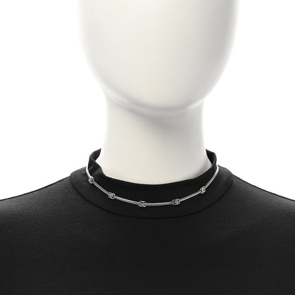 Chanel Metal CC Short Chain Necklace Silver 2 of 6