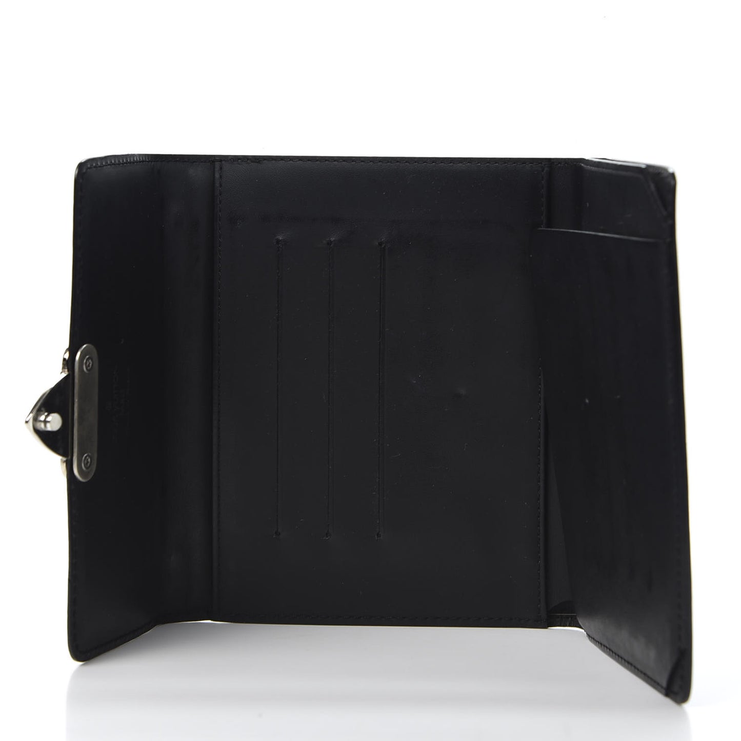 Vernis Glace Anouchka PM Wallet Black