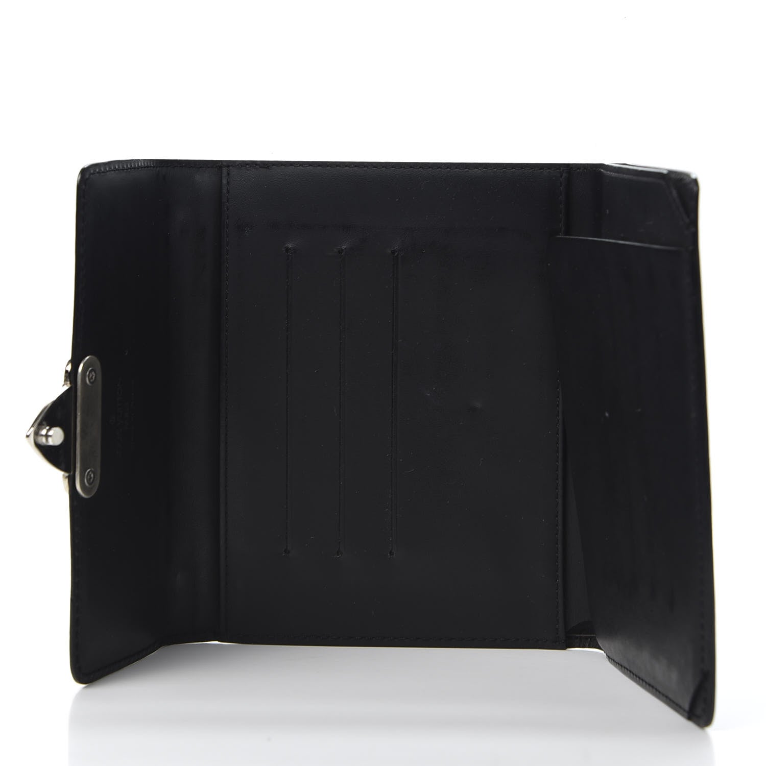 Louis Vuitton Vernis Glace Anouchka PM Wallet Black 4 of 10