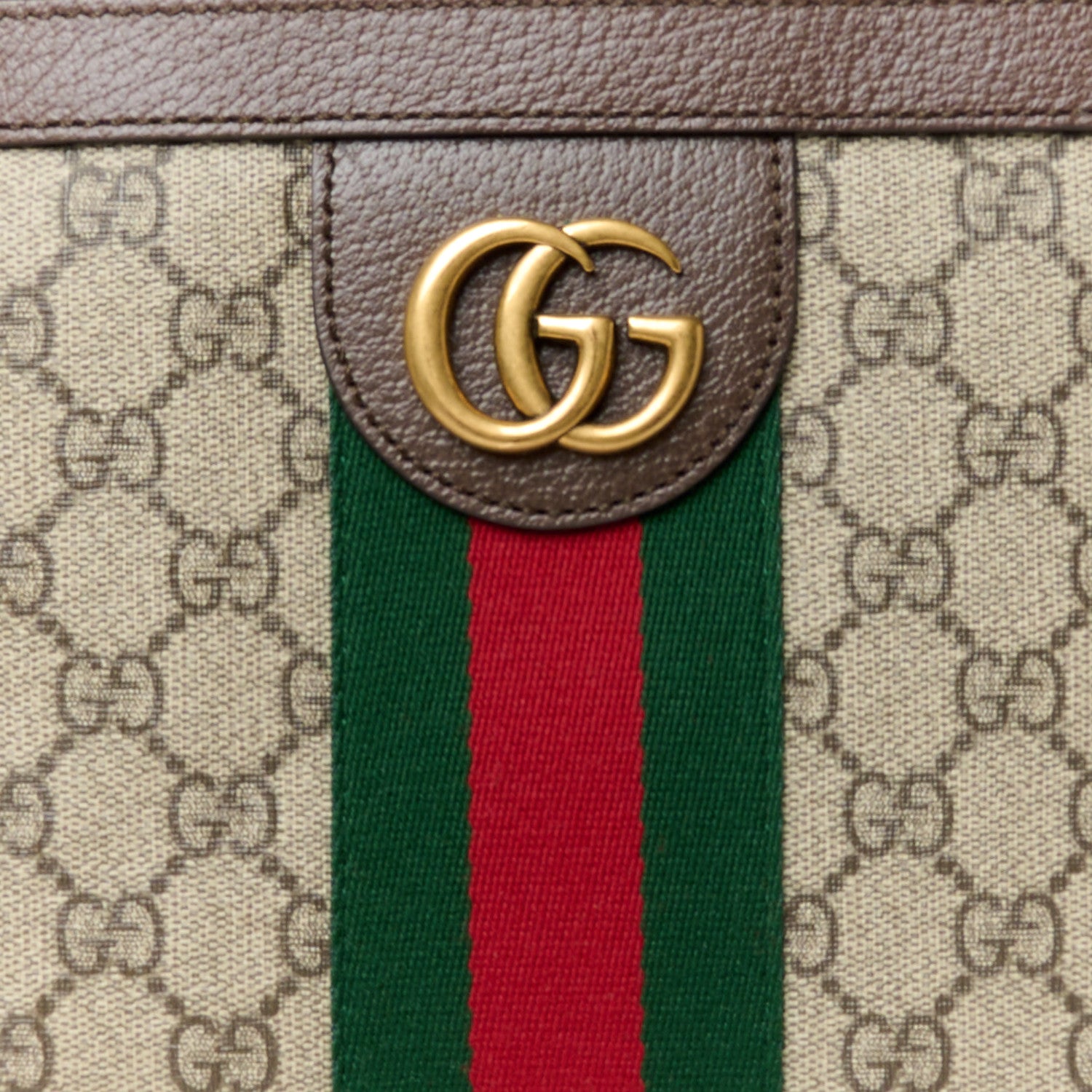 Gucci GG Supreme Monogram Web Ophidia Messenger Bag Brown 9 of 12