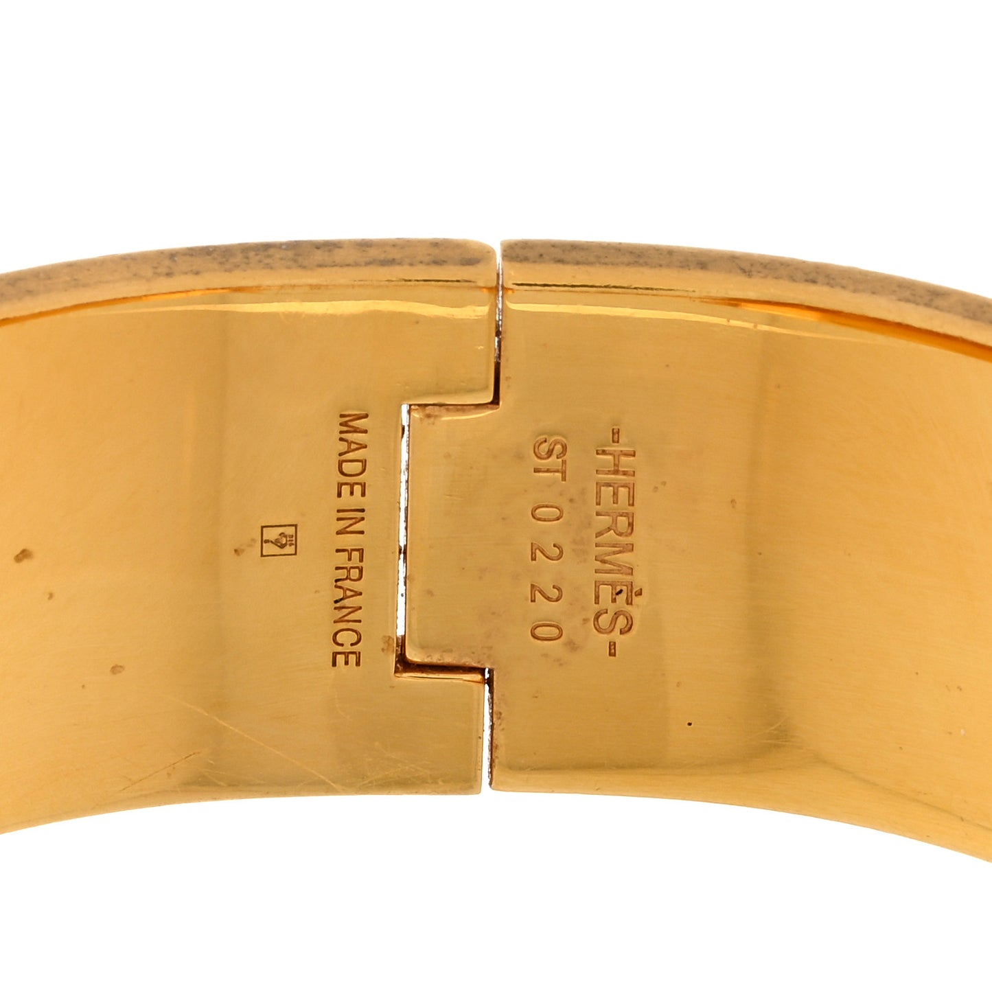Enamel Wide Clic Clac H Bracelet GM White