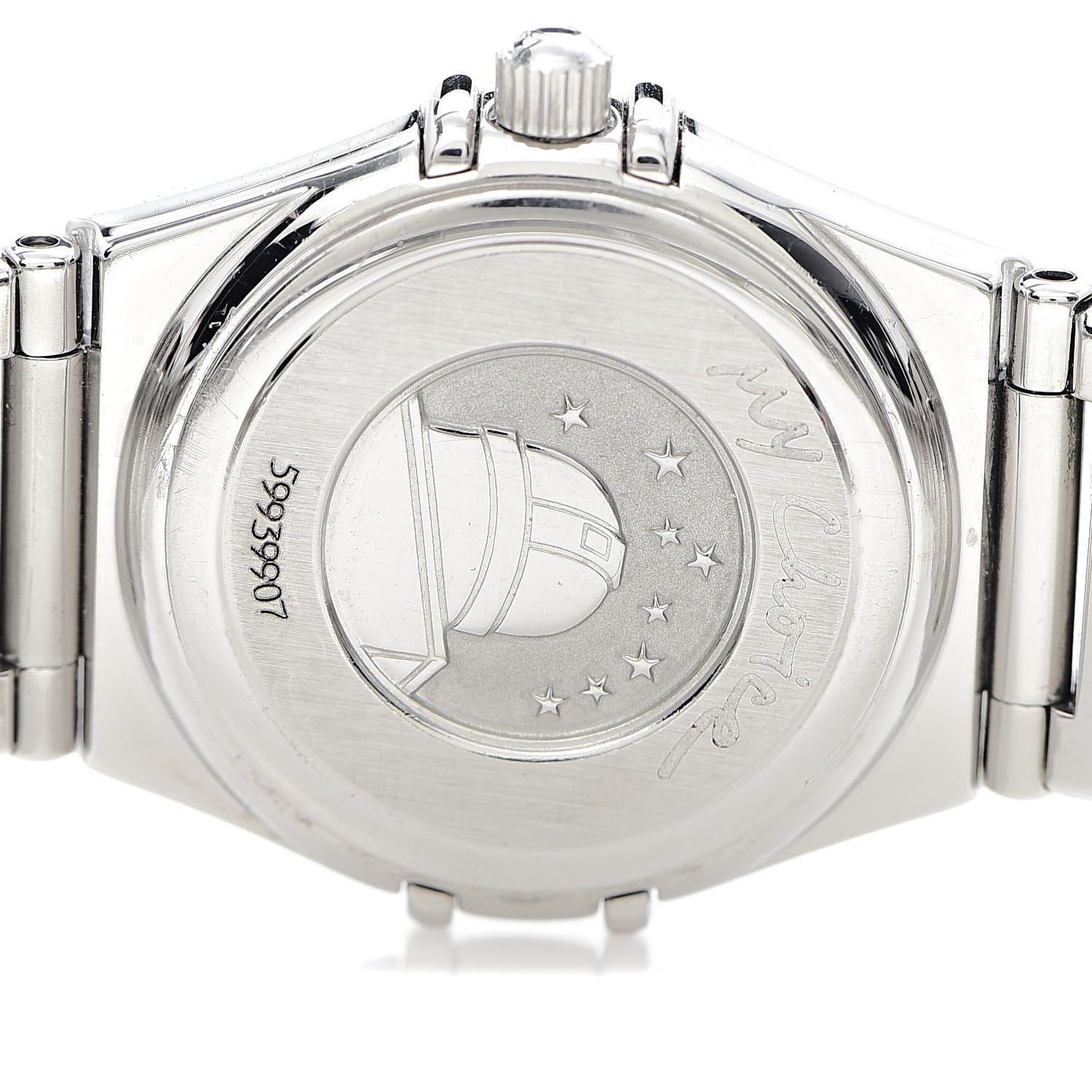Omega Stainless Steel Diamond 22mm Constellation My Choice Quartz Watch Black 1566.56.00 5 of 6