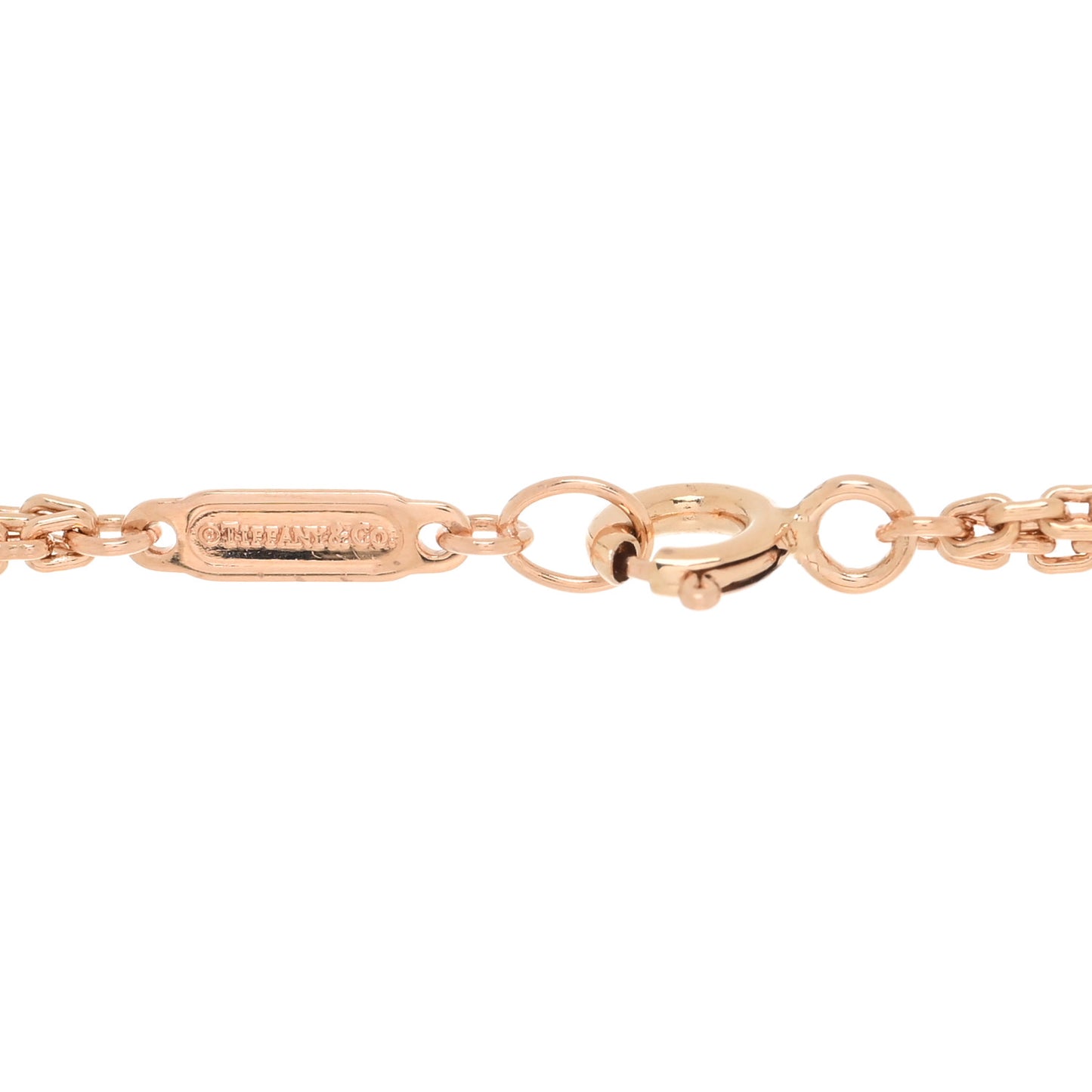 18K Rose Gold Diamond HardWear Large Double Link Pave Pendant Necklace
