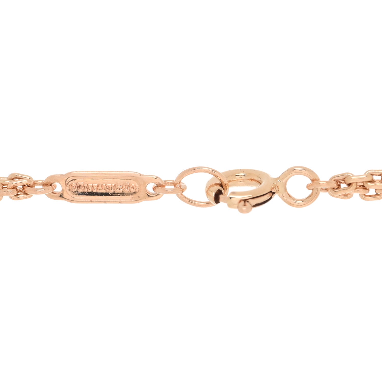 Tiffany 18K Rose Gold Diamond HardWear Large Double Link Pave Pendant Necklace 4 of 5