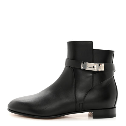 Hermes Calfskin Neo Low Boots 38 Black 1 of 8