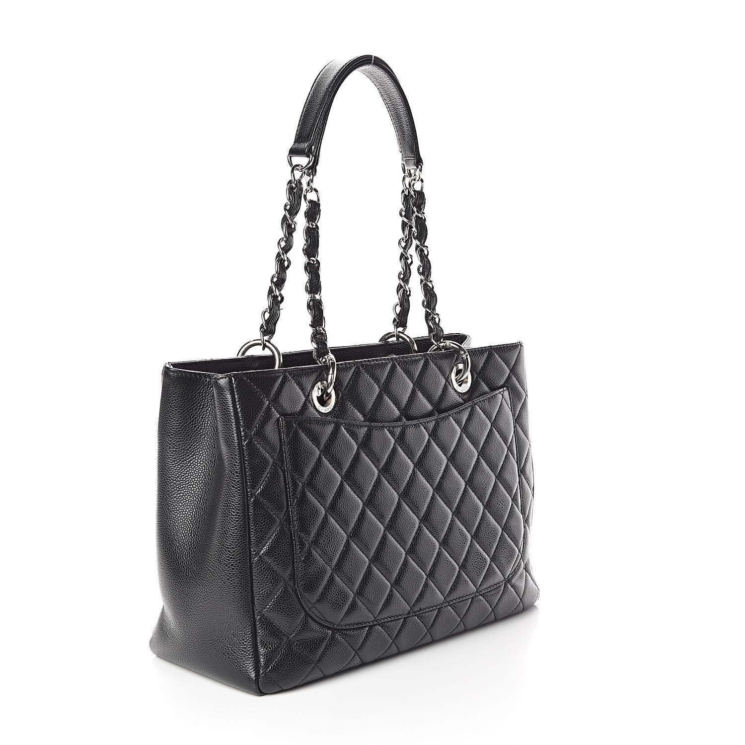 Chanel Caviar Quilted Grand Shopping Tote GST Black 3 of 10