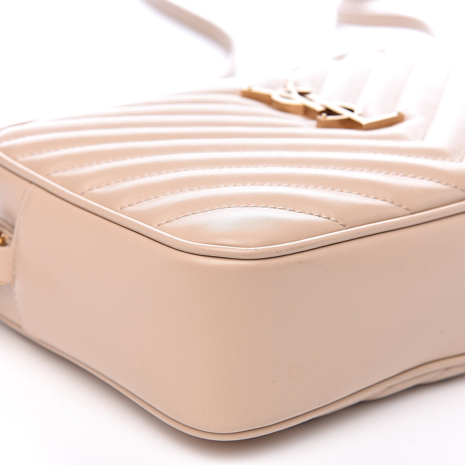 Saint Laurent Calfskin Matelasse Monogram Lou Camera Bag Nude Powder 8 of 10