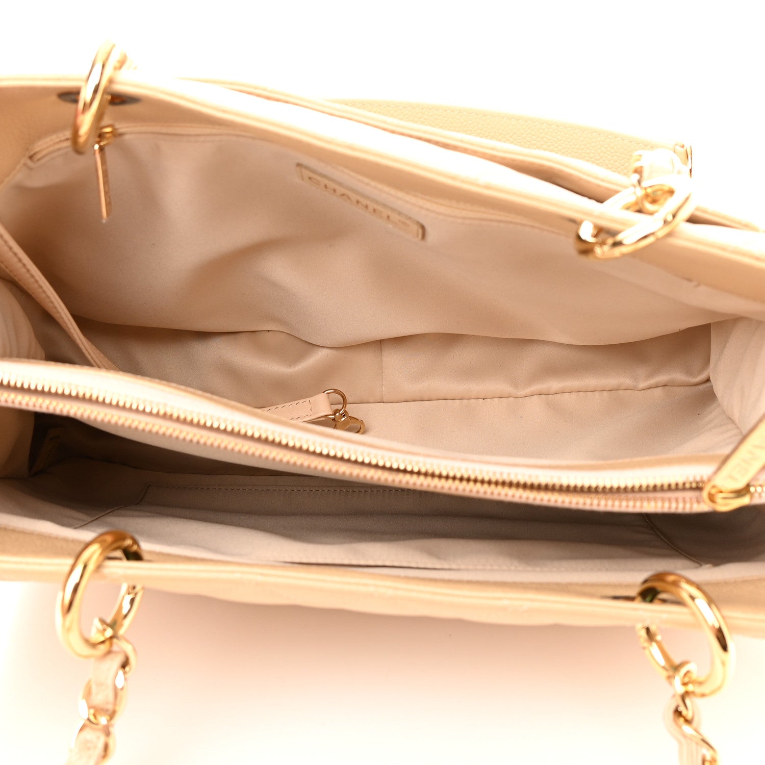 Chanel Caviar Quilted Grand Shopping Tote GST Beige Clair 5 of 12