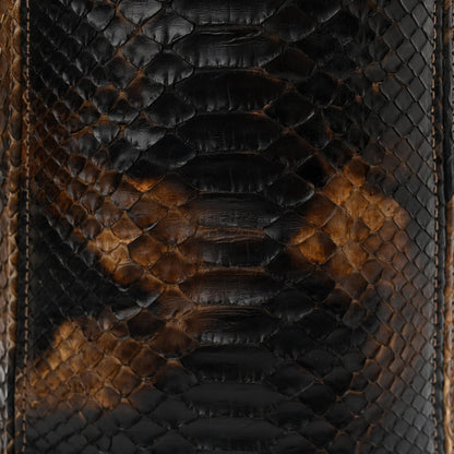 Chanel Snakeskin Executive Cerf Shopper Tote Dark Brown 14 of 16