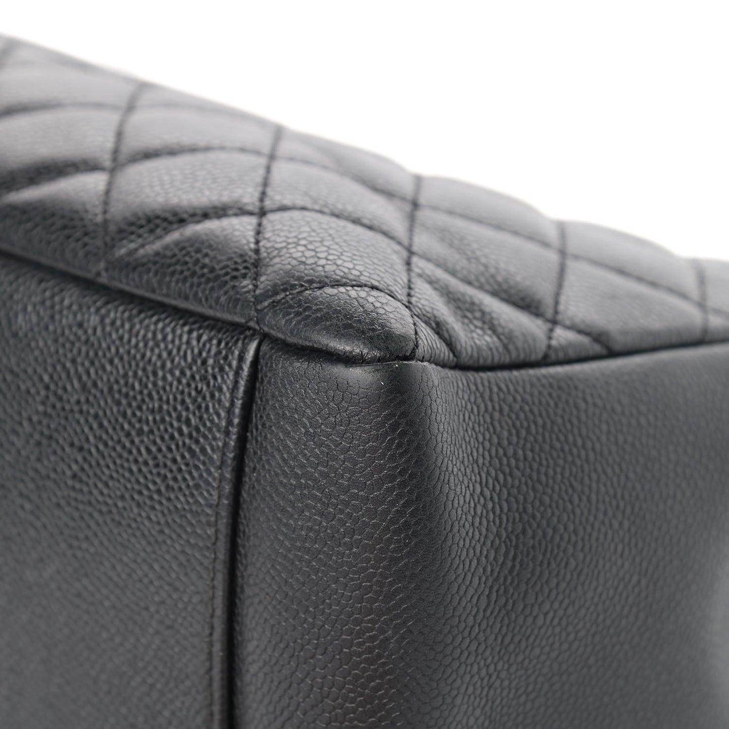 Caviar Quilted Grand Shopping Tote GST Black