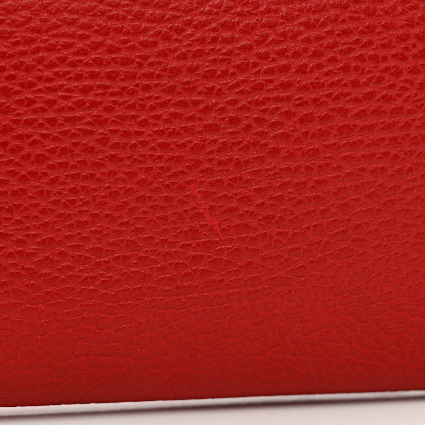 Calfskin Large Bamboo Clutch Red