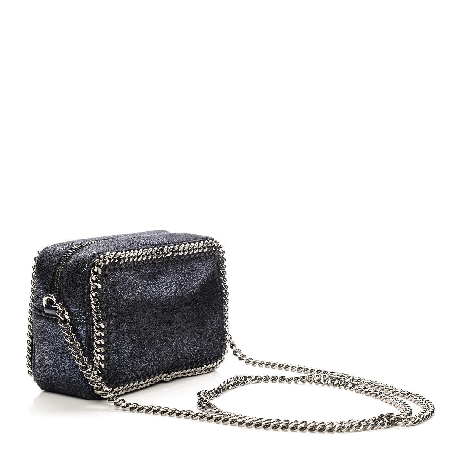 Stella McCartney Shaggy Deer Falabella Crossbody Clutch Bag Blue 3 of 6