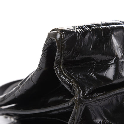 Chanel Aged Glazed Nylon Quilted Shopping Tote Dark Grey 9 of 23