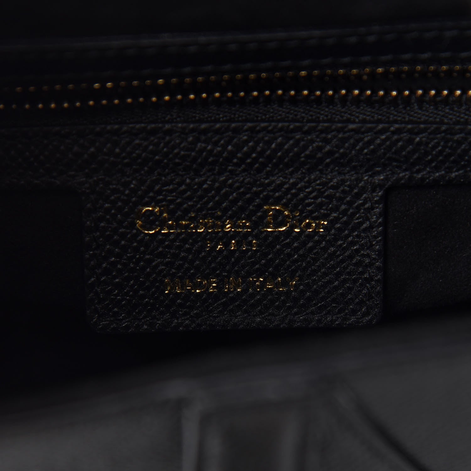 Christian Dior Grained Calfskin Saddle Bag Black 6 of 9