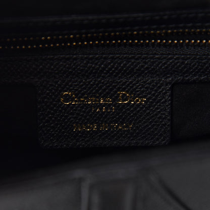 Christian Dior Grained Calfskin Saddle Bag Black 6 of 9