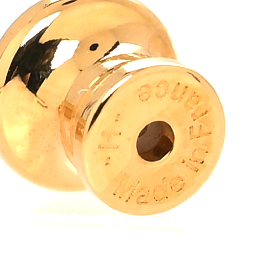 Hermes Gold Lacquered Mini Pop H Earrings Anemone 5 of 5