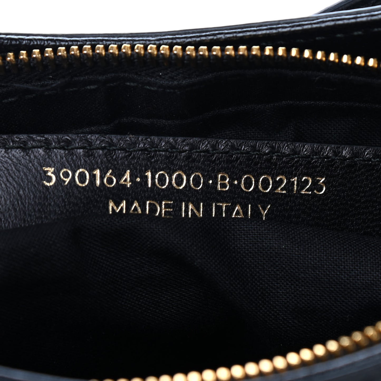 Chevre Gold Metallic Edge Hardware Hip Black