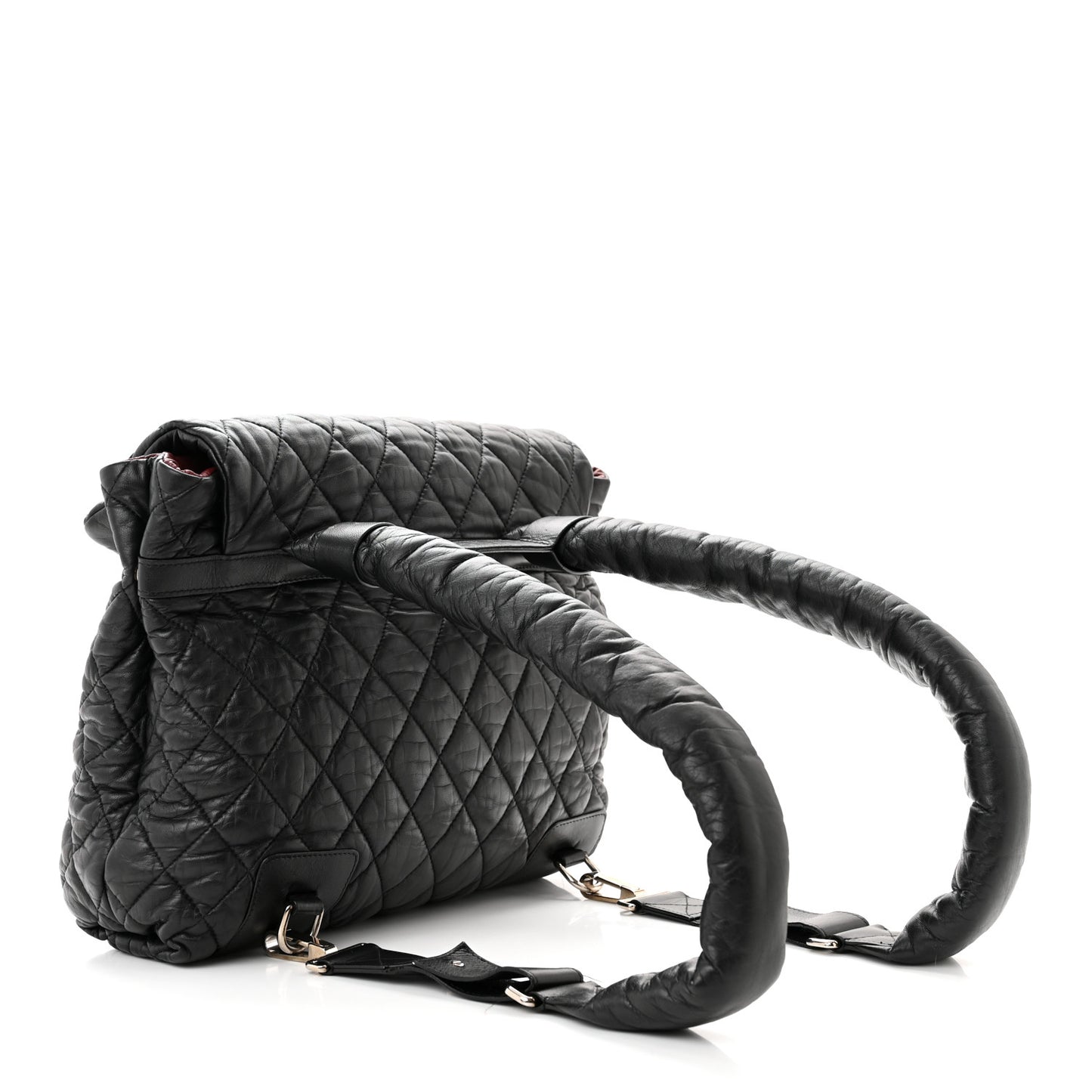 Lambskin Quilted Coco Cocoon Backpack Black