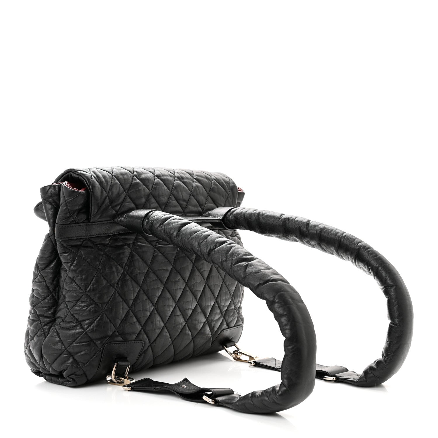 Chanel Lambskin Quilted Coco Cocoon Backpack Black 3 of 11