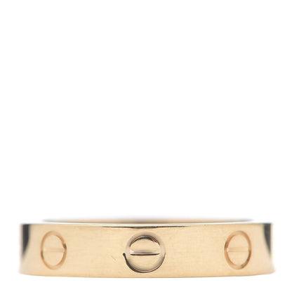 Cartier 18K Yellow Gold Diamond 4mm LOVE Wedding Band Ring 53 6.25 3 of 4
