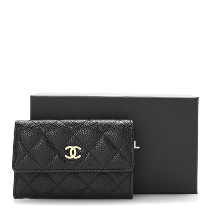 Chanel Caviar Quilted Flap Card Holder Black 9 of 9