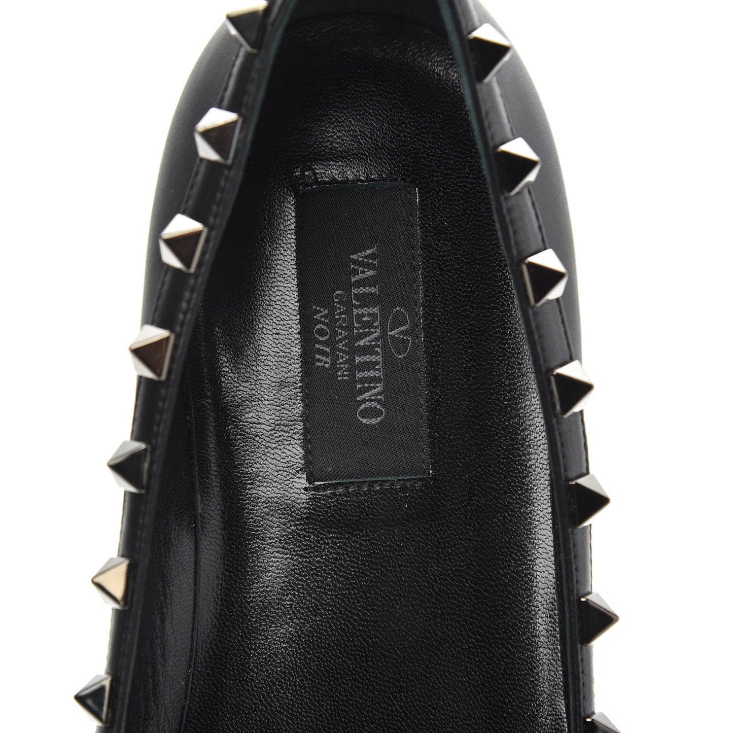 Nappa Rockstud Ballerina Flats 39 Black