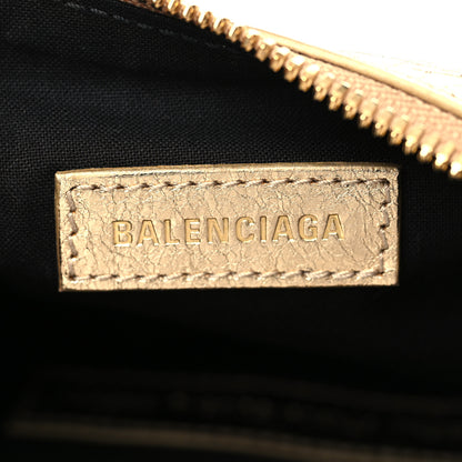 Balenciaga Metallic Agneau Arena Crystal Le Cagole Shoulder Bag XS Light Gold 6 of 7