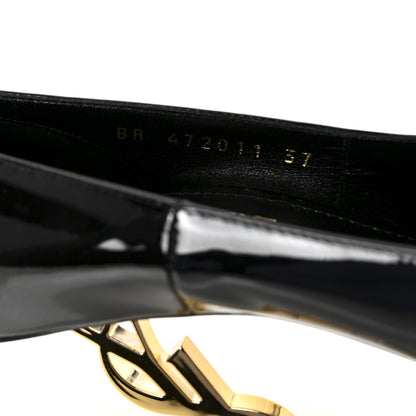 Saint Laurent Patent Opyum 110 Pumps 37 Black Gold 9 of 10