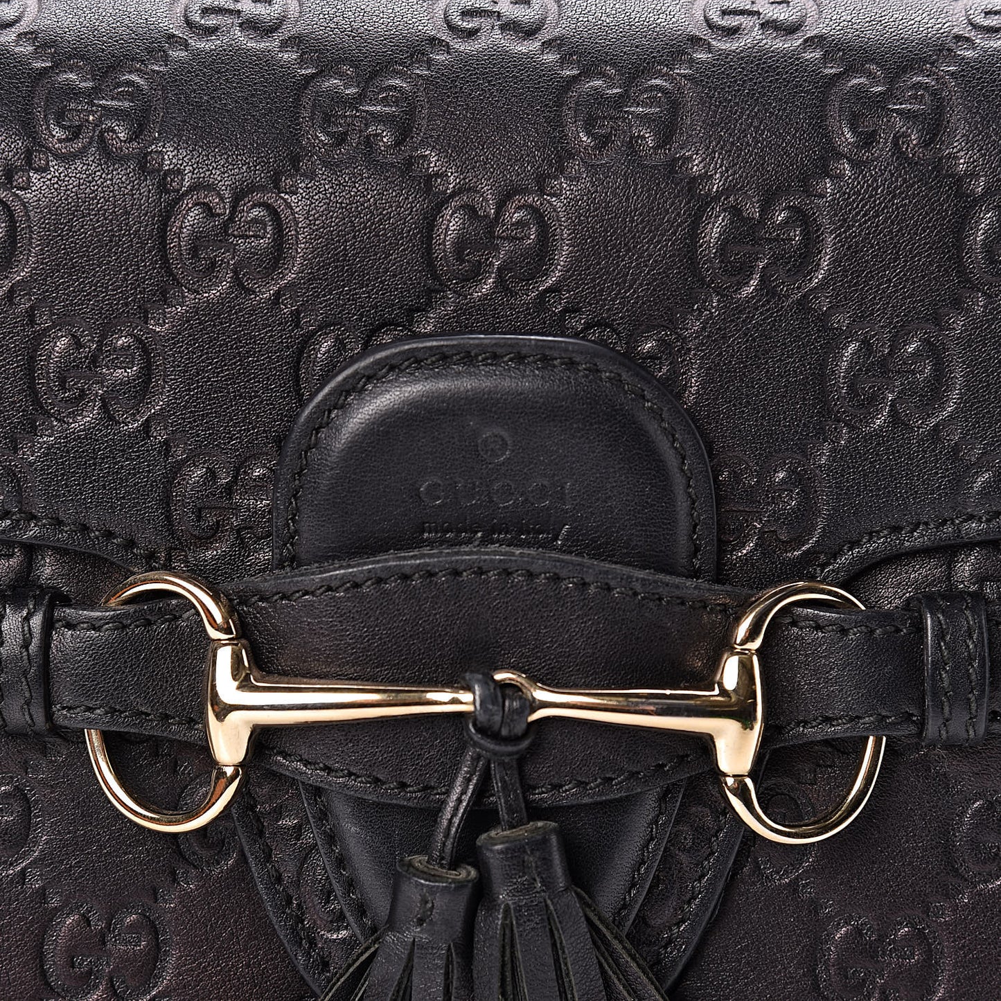Guccissima Medium Emily Chain Shoulder Bag Black