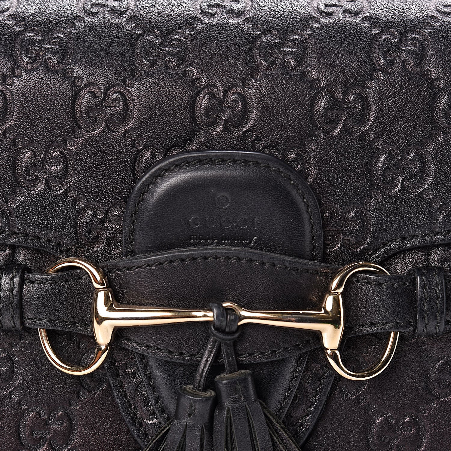 Gucci Guccissima Medium Emily Chain Shoulder Bag Black 10 of 17